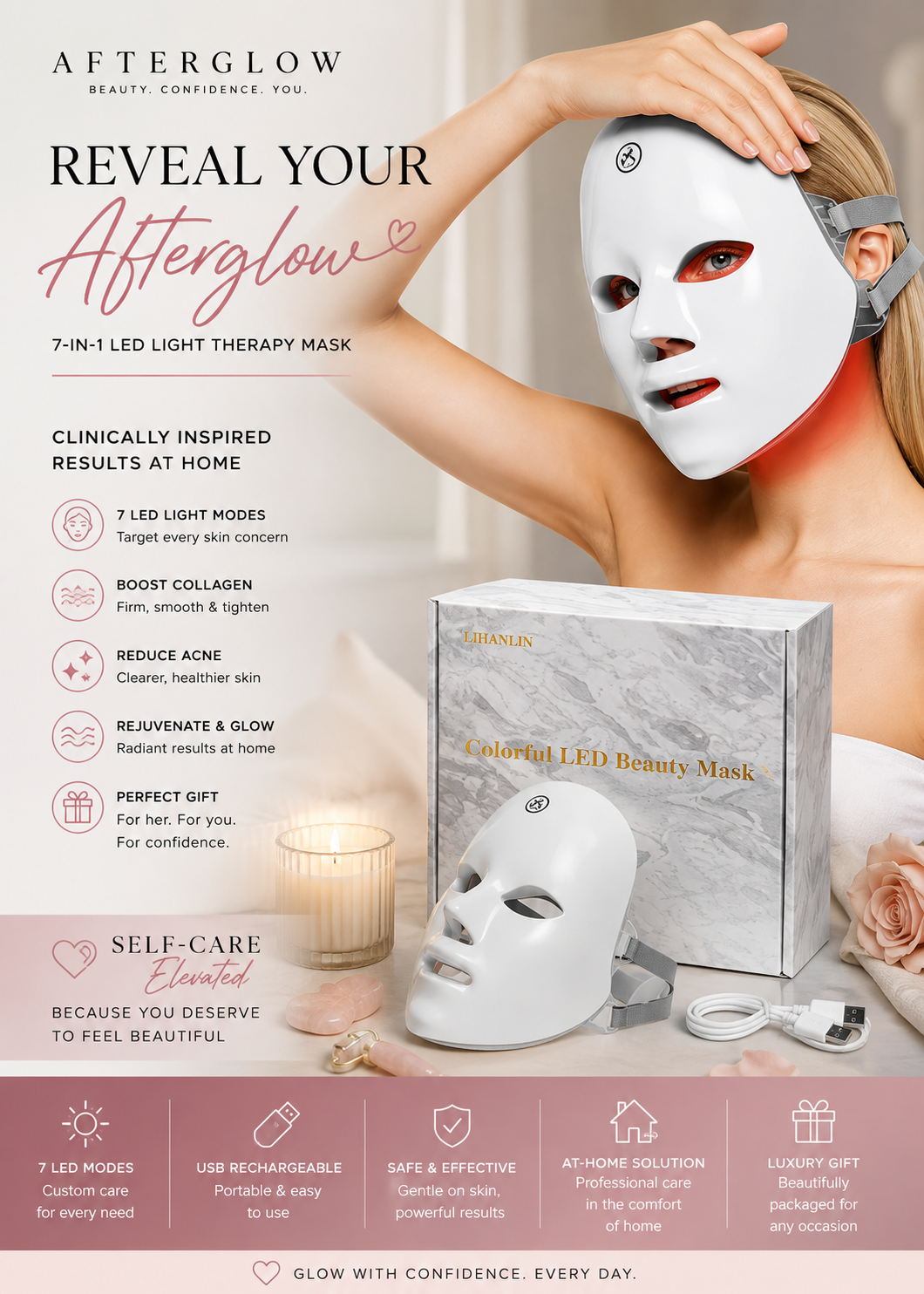 Afterglow™ 7-in-1 LED Beauty Mask