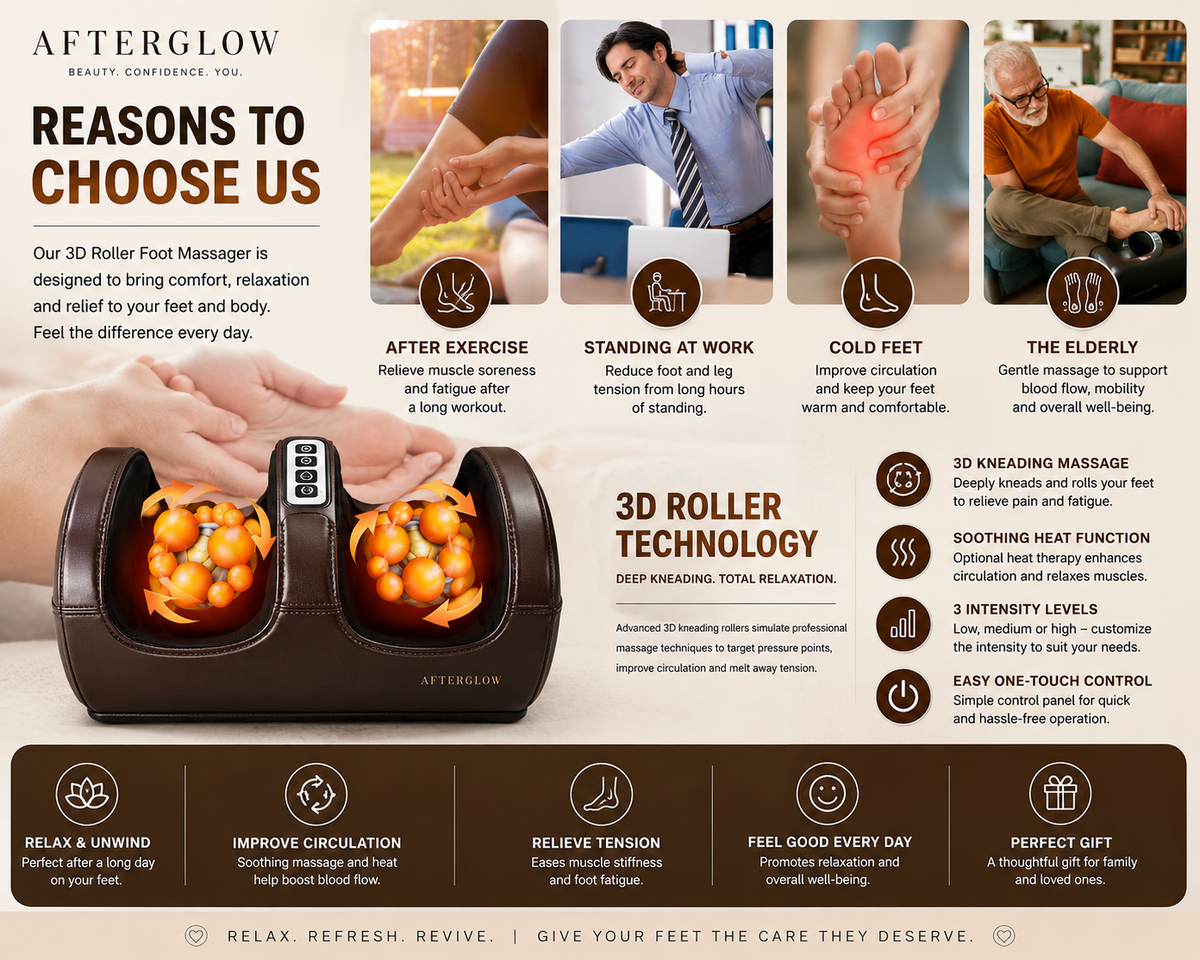 Afterglow™ 3D Roller Foot Massager