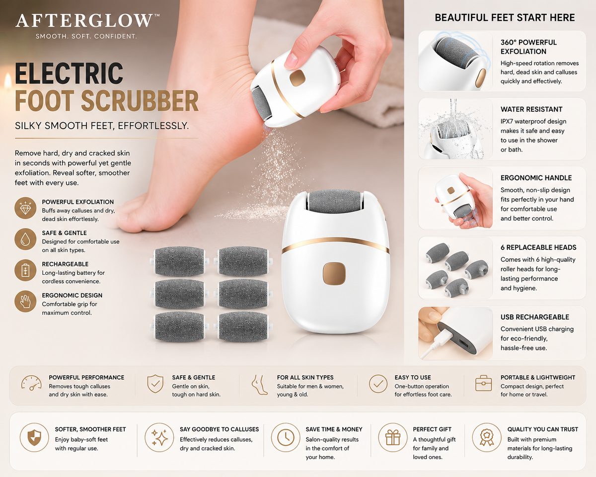 Afterglow™ SmoothStep Electric Foot Scrubber