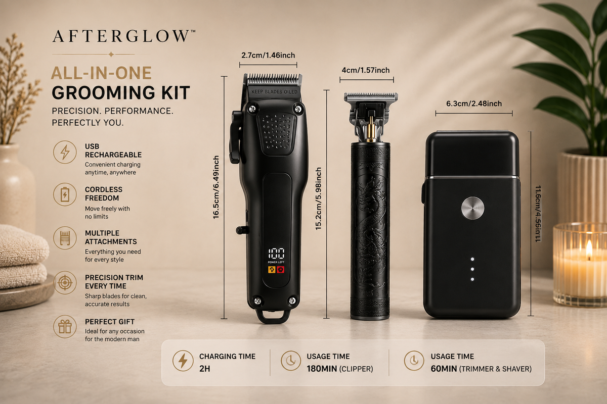 Afterglow™ Precision Grooming Kit – Complete 3-Piece Set