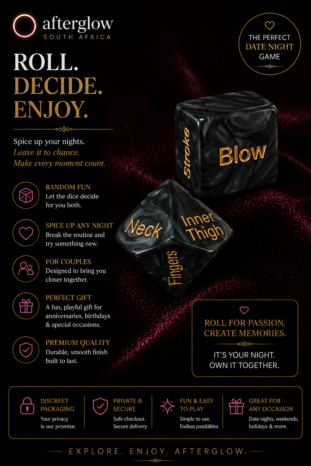 Afterglow Ignite™ Couples Intimacy Dice Set